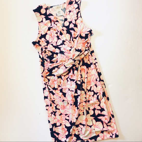 JB by Julie Brown Dresses & Skirts - Julie Brown Navy Pink & White Knotted Dress JB by Julie Brown Dresses & Skirts - Julie Brown Navy Pink & White Knotted Dress